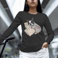 Sleepy Boston Terrier Pajama Men Women Kids Women Long Sleeve T-Shirt, gift for family, gift for coworker