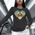 Vintage American Boston Terrier Lovers Valentine's Day Women Long Sleeve T-Shirt, American Boston Terrier Shirts, gift for family, gift for coworker