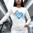 Bavarian Flag As Heart Blue Diamond Bavaria Women Long Sleeve T-Shirt, gift for family, gift for coworker