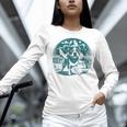 Boston Terrier Cowboy UFO Shirt Vintage Western Dog Mom Tee Women Long Sleeve T-Shirt, Boston Terrier Mom Shirts, gift for family, gift for coworker