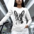 Boston Terrier Dog Motif Pet Illustration Boston Terrier For Men Women Kids Women Long Sleeve T-Shirt, gift for family, gift for coworker
