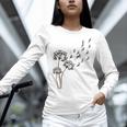 Boston Terrier Flower Fly Dandelion Dog Lover Dog Dad Women Long Sleeve T-Shirt, Boston Terrier Dad Shirts, gift for family, gift for coworker