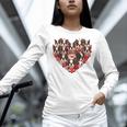Boston Terrier Heart Valentine Boston Terrier Women Long Sleeve T-Shirt, gift for family, gift for coworker