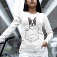 Boston Terrier In The Pocket Cute Boston Terrier Dog Lovers Men Women Girls Kids Women Long Sleeve T-Shirt, gift for family, gift for coworker