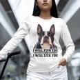 Boston Terrier Will Find And Lick You Bostie Mom Women Long Sleeve T-Shirt, Boston Terrier Mom Shirts, gift for family, gift for coworker