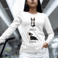 Inhale Exhale Yoga Boston Terrier Tshirt Women Long Sleeve T-Shirt, gift for family, gift for coworker