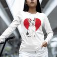 Valentine's Day Boston Terrier Lover Women Long Sleeve T-Shirt, gift for family, gift for coworker