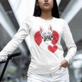 Valentine's Day Boston Terrier Women Long Sleeve T-Shirt, gift for family, gift for coworker