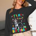 My Birthday Colorful Costume Boston Terrier Party Women Long Sleeve T-Shirt, novelty gifts, funny gifts