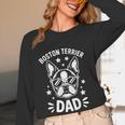 Boston Terrier Dad Boston Terrier Women Long Sleeve T-Shirt, novelty gifts, funny gifts