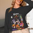 Boston Terrier Dog Christmas Happy Hallothankmas Halloween For Men Women Kids Women Long Sleeve T-Shirt, novelty gifts, funny gifts