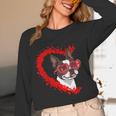 Boston Terrier Dog Mom Dad Valentine’s Day Pet Lover For Men Women Kids Women Long Sleeve T-Shirt, novelty gifts, funny gifts
