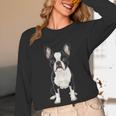 Boston Terrier Dog Motif Pet Art Boston Terrier For Men Women Kids Women Long Sleeve T-Shirt, novelty gifts, funny gifts