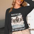 Boston Terrier Dog Official Sleepshirt Pajamas Nightgown Men Women Girls Kids Women Long Sleeve T-Shirt, novelty gifts, funny gifts
