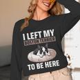 Boston Terrier Dog Women Long Sleeve T-Shirt, novelty gifts, funny gifts