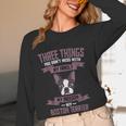 Boston Terrier Don't Mess With American Gentleman Dog Lover Women Long Sleeve T-Shirt, novelty gifts, funny gifts