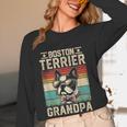 Boston Terrier Grandpa Dog Lover Father's Day Women Long Sleeve T-Shirt, novelty gifts, funny gifts