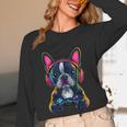 Boston Terrier Lovers Gaming Headphones Boston Terrier Women Long Sleeve T-Shirt, novelty gifts, funny gifts