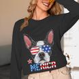 Boston Terrier Merica 4th Of July T Shirt Men Boys Dog Puppy Women Long Sleeve T-Shirt, novelty gifts, funny gifts