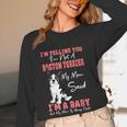 Boston Terrier Mom American Gentleman Dog Lover Mother's Day Women Long Sleeve T-Shirt, novelty gifts, funny gifts