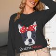 Boston Terrier Mom Bostie Women Girls Women Long Sleeve T-Shirt, novelty gifts, funny gifts