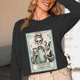 The Boston Terrier Mom Skeleton Spooky Season Halloween Women Long Sleeve T-Shirt, novelty gifts, funny gifts