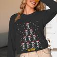 Boston Terrier Santa Hat Xmas Light Men Women Christmas Tree Women Long Sleeve T-Shirt, novelty gifts, funny gifts