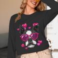Boston Terrier Valentines Day Shirt Heart Dog Lover Women Long Sleeve T-Shirt, novelty gifts, funny gifts
