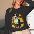 Boston Terrier s Mid-Century Modern Art s Street Grunge Women Long Sleeve T-Shirt, novelty gifts, funny gifts