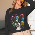 Celebration Event Birthday Party Boston Terrier Women Long Sleeve T-Shirt, novelty gifts, funny gifts