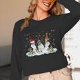 Christmas Boston Terrier Santa Dog Lover Women Long Sleeve T-Shirt, novelty gifts, funny gifts