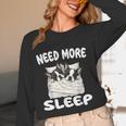 Cute Boston Terrier Need More Sleep Pajamas Nightgown Women Long Sleeve T-Shirt, novelty gifts, funny gifts