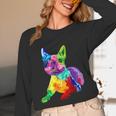 Dog Lover Boston Terrier Dog Colorful Boston Terrier Men Women Kids Women Long Sleeve T-Shirt, novelty gifts, funny gifts