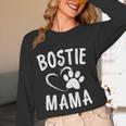 Fun Bostie Mama Dog Lover Apparel Boston Terrier Mom Women Long Sleeve T-Shirt, novelty gifts, funny gifts