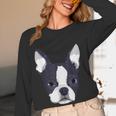 Kids Boston Terrier Dog For Women And Girls Women Long Sleeve T-Shirt, novelty gifts, funny gifts