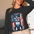 Vintage Boston Terrier Dog American USA US Flag Pets Lovers Tank Top Women Long Sleeve T-Shirt, novelty gifts, funny gifts