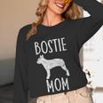 Vintage Boston Terrier Mom Dog Owner Bostie Mother Women Long Sleeve T-Shirt, novelty gifts, funny gifts