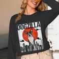 Vintage Japanese Dogzilla Boston Terrier Women Long Sleeve T-Shirt, novelty gifts, funny gifts