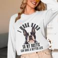 Bostie Mama Dog Dad Boston Terrier For Men Women Women Long Sleeve T-Shirt, novelty gifts, funny gifts