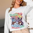 Boston Terrier Dog Christmas Snowman Winter Snow Women Long Sleeve T-Shirt, novelty gifts, funny gifts