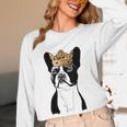 Boston Terrier Dog Wearing Crown For Men Women Girls Kids Women Long Sleeve T-Shirt, novelty gifts, funny gifts