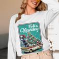 Boston Terrier Merry Christmas Tree Truck Dog X-Mas Women Long Sleeve T-Shirt, novelty gifts, funny gifts