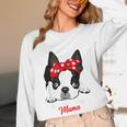 Boston Terrier Mum Dog Woman Idea Women Long Sleeve T-Shirt, novelty gifts, funny gifts