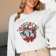 Boston Terrier Santa Claus Elf Reindeer Christmas Dog X-Mas Women Long Sleeve T-Shirt, novelty gifts, funny gifts