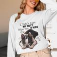 Boston Terrier Shirt I Didn't Fart My Butt Blew You A Kiss Women Long Sleeve T-Shirt, novelty gifts, funny gifts