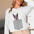 Dog In Your Pocket Boston Terrier For Men Women Girls Kids Women Long Sleeve T-Shirt, novelty gifts, funny gifts
