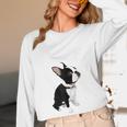 Love NOPE Boston Terrier Dog Lover Women Long Sleeve T-Shirt, novelty gifts, funny gifts