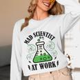 Mad Scientist Science Teacher Halloween Costume Teen Girls Women Long Sleeve T-Shirt, novelty gifts, funny gifts
