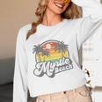 Myrtle Beach South Carolina Retro 70s Vintage Vacation Women Long Sleeve T-Shirt, novelty gifts, funny gifts