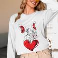 Valentine's Day Boston Terrier Dog Vector Women Long Sleeve T-Shirt, novelty gifts, funny gifts